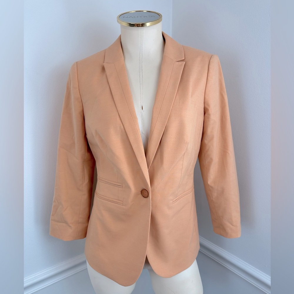 THE LIMITED Pastel Orange/Peach Business Career Blazer Spring Summer | Small